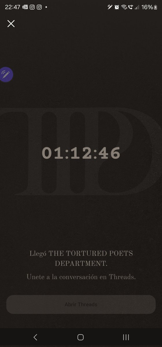 lydtorres's tweet photo. Alguien que me diga que significa la cuenta regresiva que está por acabarse en 1hr13???  #THETORTUEDPOETSDEPARTMENT https://t.co/UBiLshUiOF
