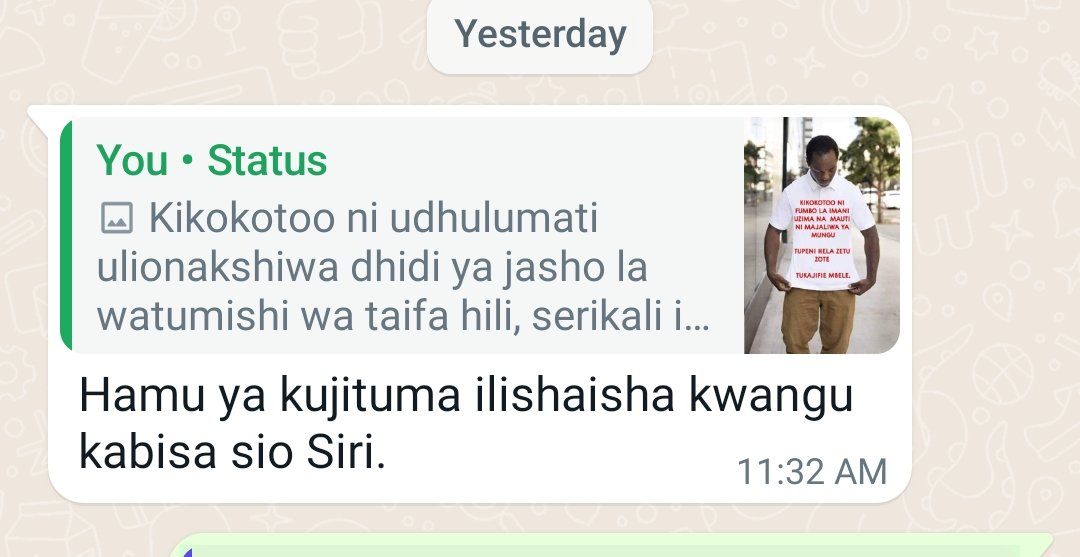 @ThobiasMessang1 Kikokotoo kimeua ari na motisha ya watumishi kujituma kazini, tunapaswa kuungana kupiga kelele kukomesha huu unyonyaji dhidi ya watumishi wa taifa hili # Kikokotoo ni Dhuluma#