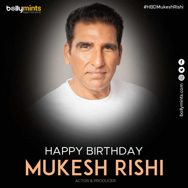 Wishing A Very Happy Birthday To Actor & Producer #MukeshRishi Ji !
#HBDMukeshRishi #HappyBirthdayMukeshRishi