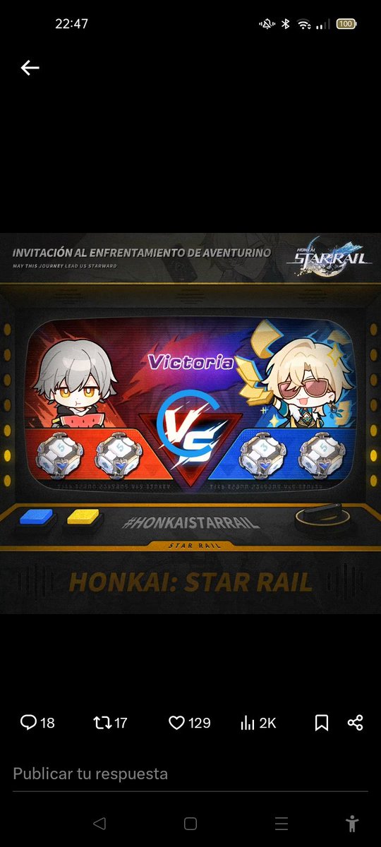 Sfxainlex's tweet photo. @honkaisr_es #HonkaiStarRail #EnfrentamientoConAventurino 
UID: 602175068
Nice 😎 https://t.co/S1Cpt72Rf0