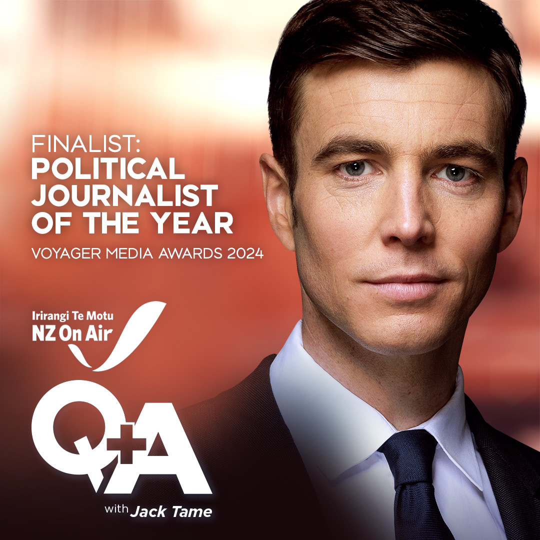 Q+A's host Jack Tame has been named a finalist for Political Journalist of the Year at the Voyager Media Awards!

Congratulations and best of luck to all finalists.