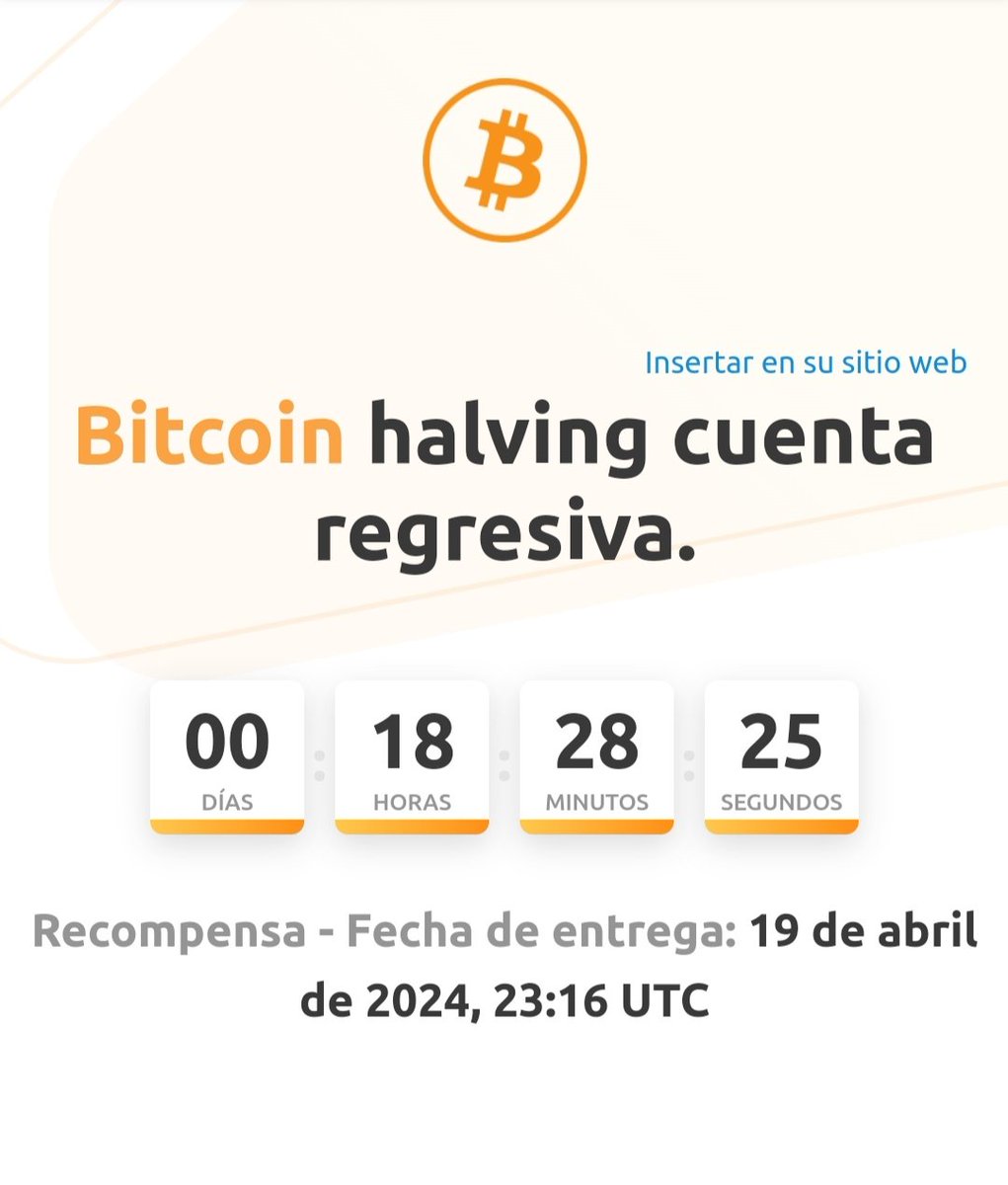 CriptomemesV2's tweet image. Solo unas horas 💪🏻
#Bitcoin #BitcoinHalving