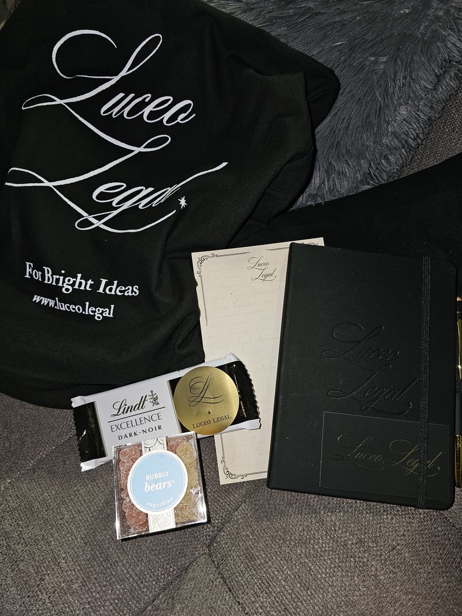So proud of my friend @Breanna_Needham for opening her own practice @LuceoLegal . I went to her launch tonight and felt so proud to be her friend. And as her friend, when I saw her swag bag, I knew it included snacks!