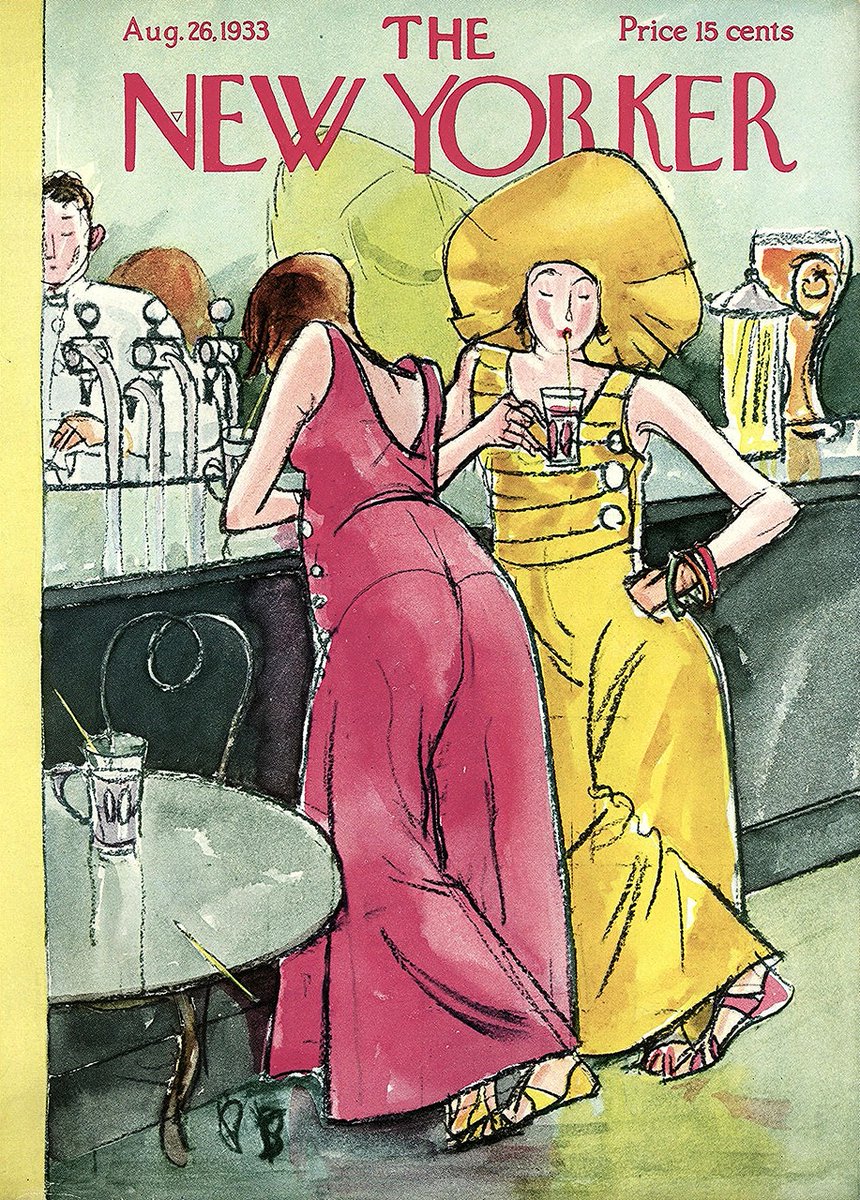 summer sylojamas!
Cover of The New Yorker, August 26, 1933
Perry Barlow
#TheNewYorker #PerryBarlow #sodafountain #womensfashion #summer #sylojamas