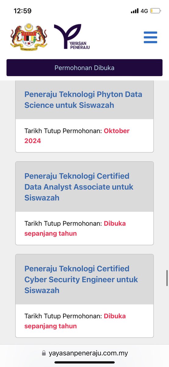 The Python Certification and Application in Data Analytics programme is open for applications!

Sponsored by Yayasan Peneraju Pendidikan Bumiputera.

📍 yayasanpeneraju.com.my/ypprogram/pene…