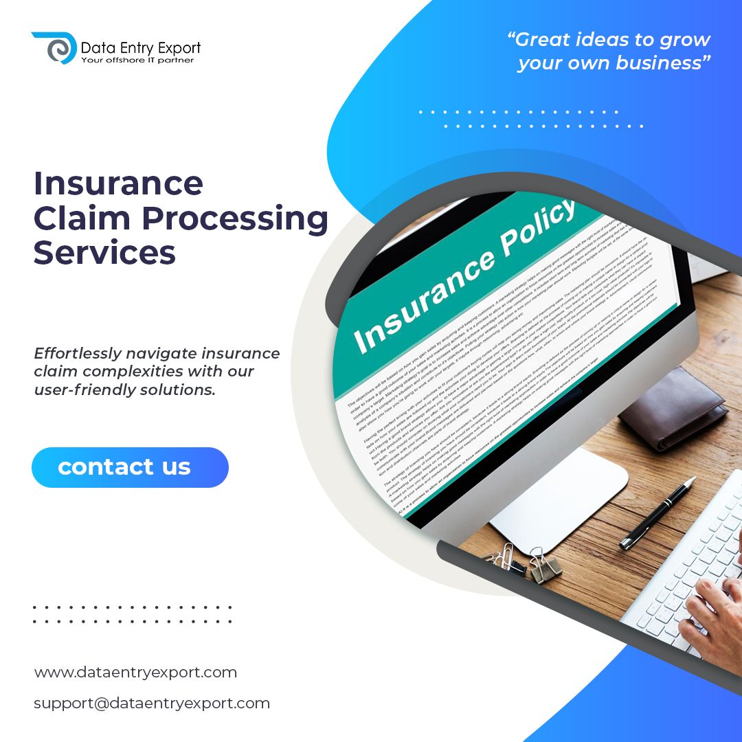 Speed up your claims workflow. Choose our proven insurance claim solutions.

Read more: dataentryexport.com/insurance-clai…

Email us: support@dataentryexport.com

#insurance #insuranceclaim #bposolutions #bposervices #business