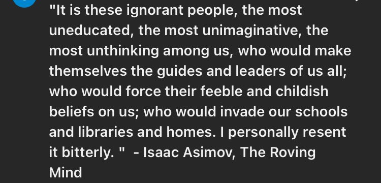 thalesnemo's tweet photo. @Mikethewander1 @KellyPearsall3 #Godisnotgreat➡️
“Religion poisons everything!”- Christopher Hitchens➡️
https://t.co/YESbNznjKz
➡️ Religion was created by a Con who met the first Fool .- Mark Twain - ➡️ “Religion is based on the idea that God is an imbecile.”— Noam Chomsky https://t.co/FZjM0GwFyH