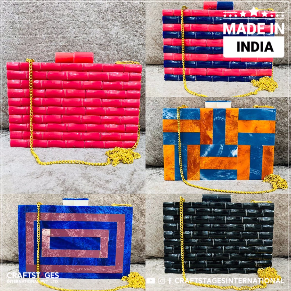 RRibhav's tweet photo. Craftstages International Private Limited (Delhi, India) Presents the Latest Collection of Resin Clutches

We also make and customize the Design as per the customer's requirements with quantity. https://t.co/bbZrdKynD9