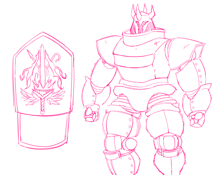 auto-armor sketch. wanted to try a Big Dude armor design