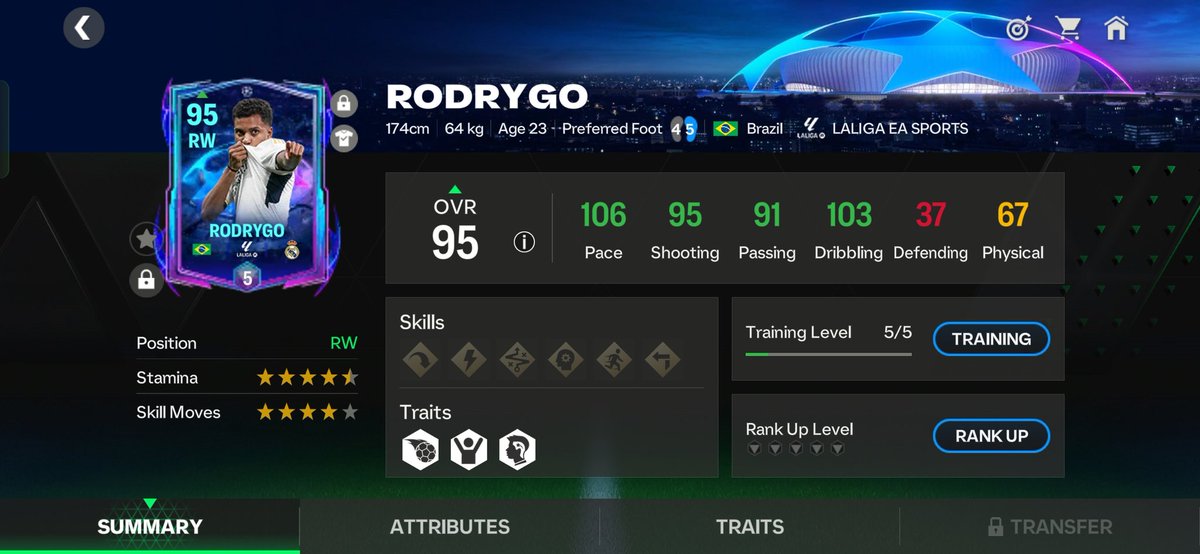 Next review on Rodrygo soon ( Got untradable long back so reviewing him on base )