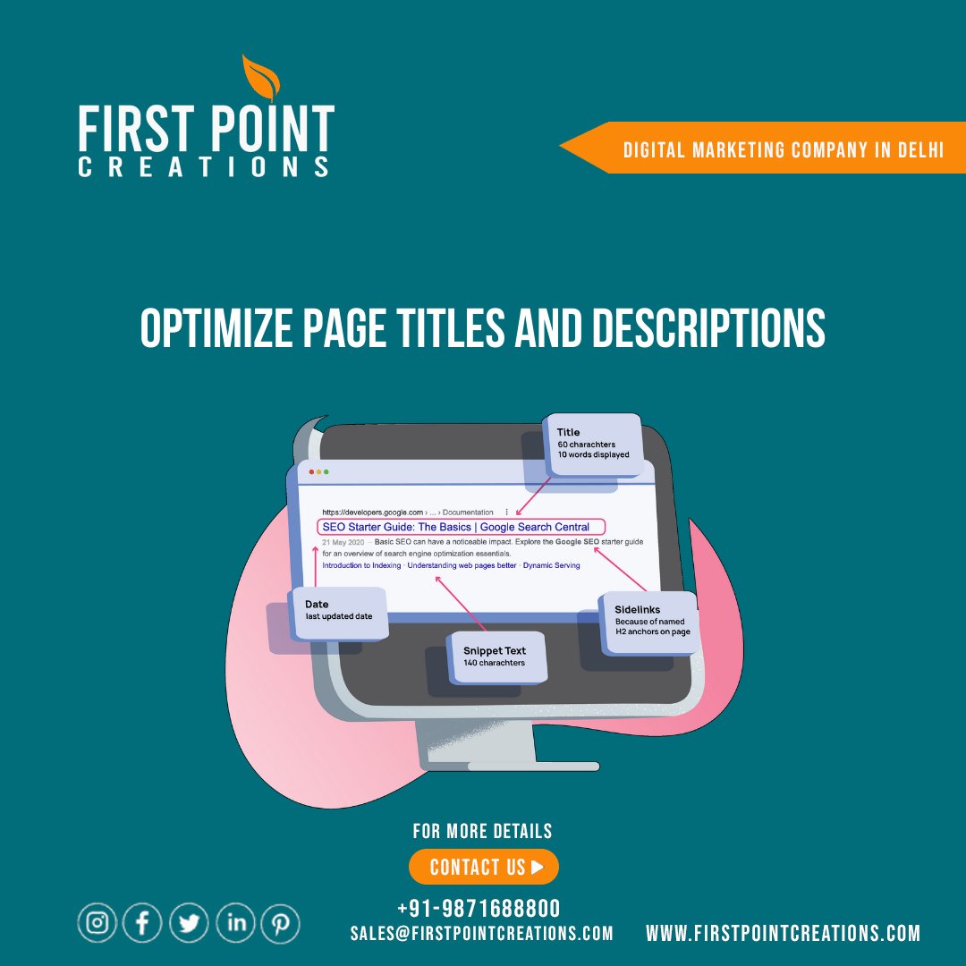 Which helps your page rank higher on Google and other search engines to drive more traffic to your site. . . FOLLOW US @firstpointcreations Contact Details: ☎ +91 9871688800 🌐 firstpointcreations.com 📧 Email: sales@firstpointcreations.com . . . #searchengineoptimization #fpc