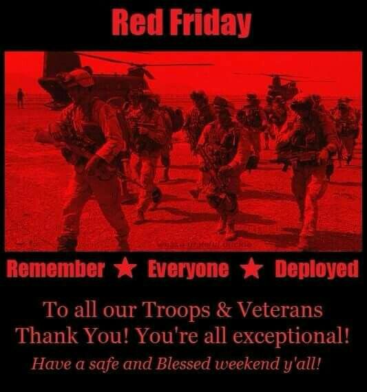 🔴RED Friday Trains Dolly4Vets #DD214🔴 Remembering Our Brothers & Sisters Deployed Please RP and FB each other Vets #8 @realDonaldTrump ⭐️ @GenFlynn ⭐️ @RomeyBryant @RMCS_SS @rookiej57 @RoyLovesAmerica @RuhRohRaggieroo @russbrang_sr