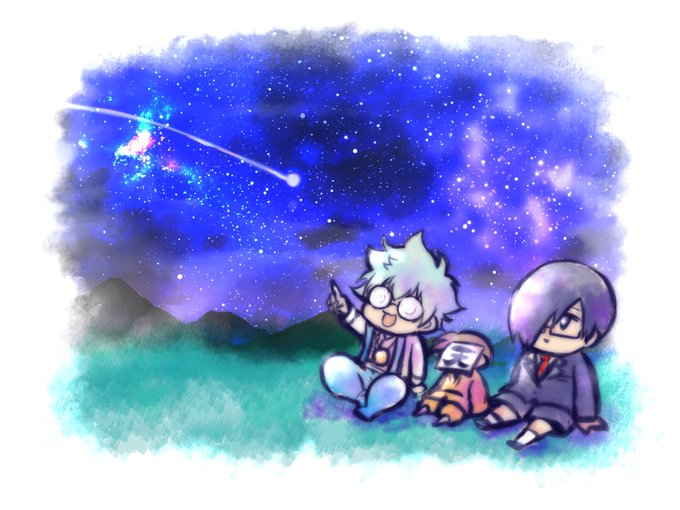 「shooting star starry sky」 illustration images(Latest)
