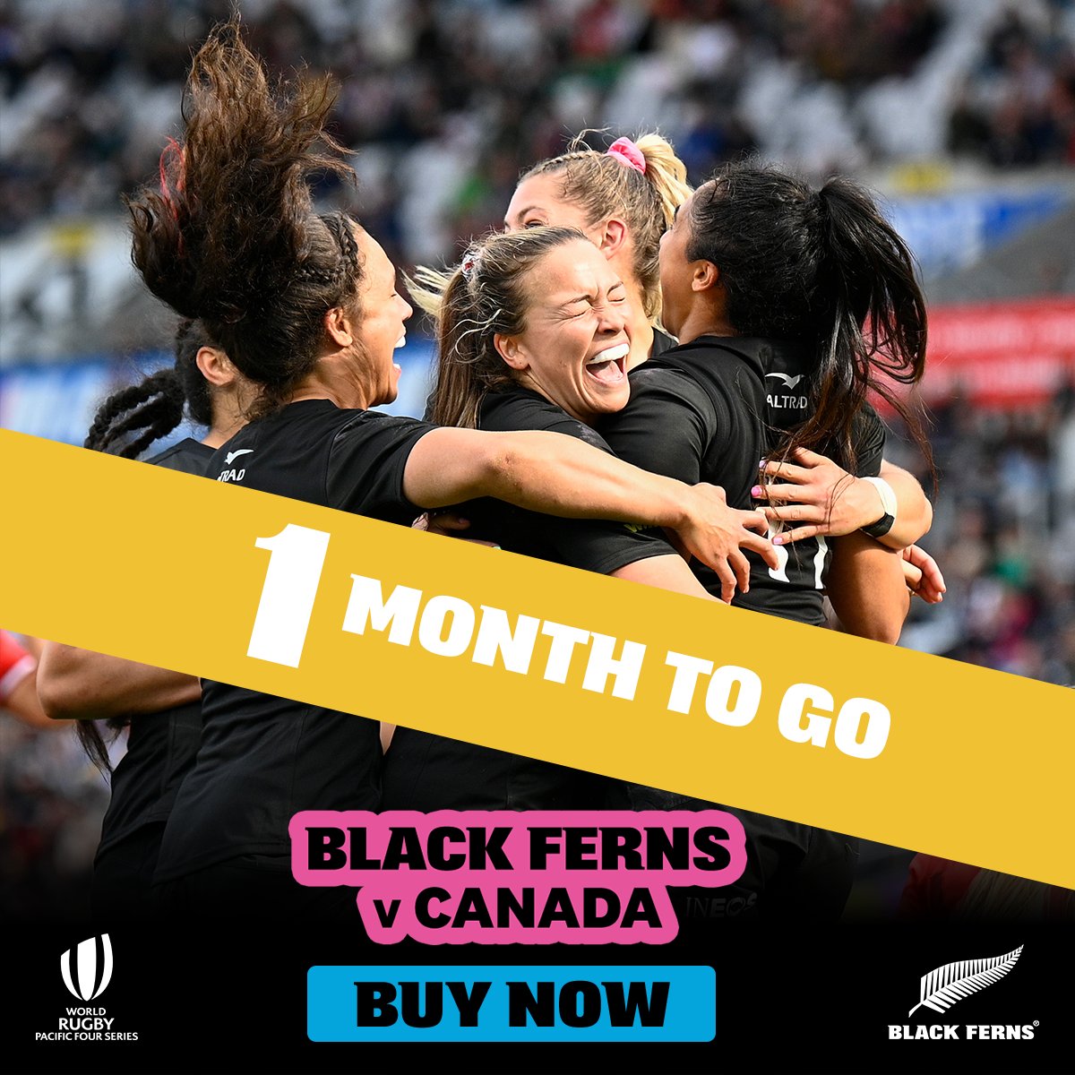 1️⃣ month to go!

Our match against @RugbyCanada is fast approaching so you better grab your tickets! 👉 rb.gy/okk4do

#LikeABlackFern