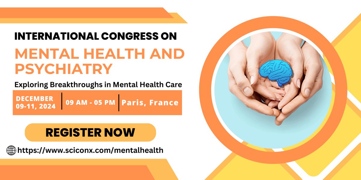 🌟 Join us in Paris, France for our International Congress on Mental Health and Psychiatry! 🧠 Date: Dec 09-11, 2024 🗓️ Explore breakthroughs in mental health care, tackle stigma, and network with experts. Learn more: [link] #MentalHealth #Psychiatry #Conference