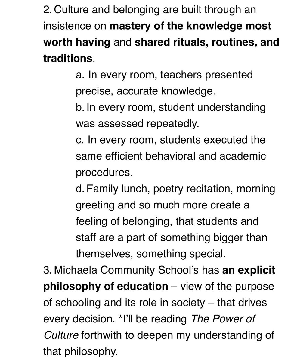 We had ⁦@IanVRowe⁩ and 3 of his staff from his school in the Bronx for 3 days, (despite it being a tough week). One of them wrote this summary of what he saw at Michaela. We have a particular ethos that people try to undermine. We will always fight to keep it.✊🏾