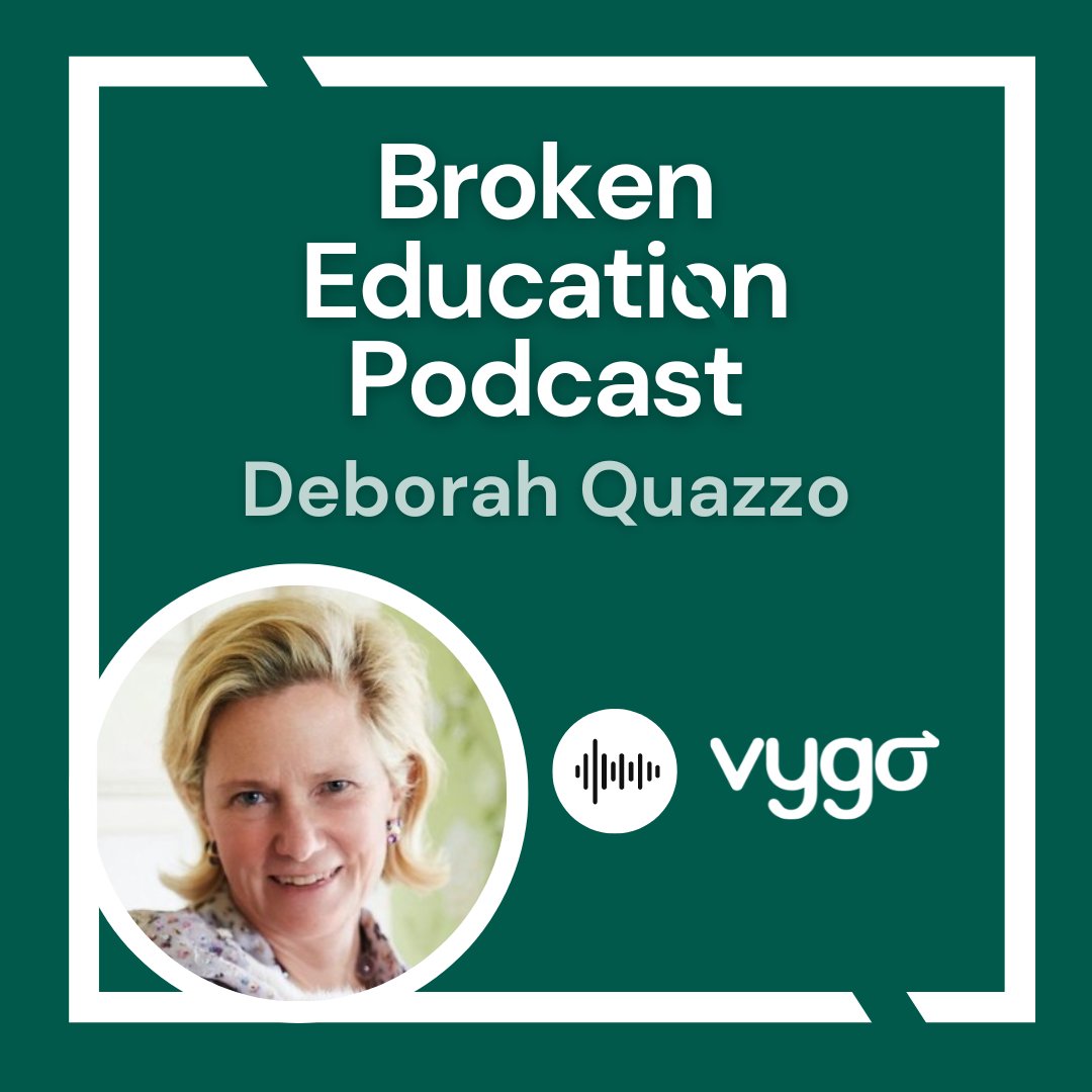 Tune in to the Broken Education Podcast as Deborah Quazzo, Managing Partner at GSV Ventures and co-founder of the ASU+GSV Summit, shares her insights on the future of higher education with Joel Di Trapani. 

Listen on Spotify: spoti.fi/49H5vuj

#vygo #edtech #podcast