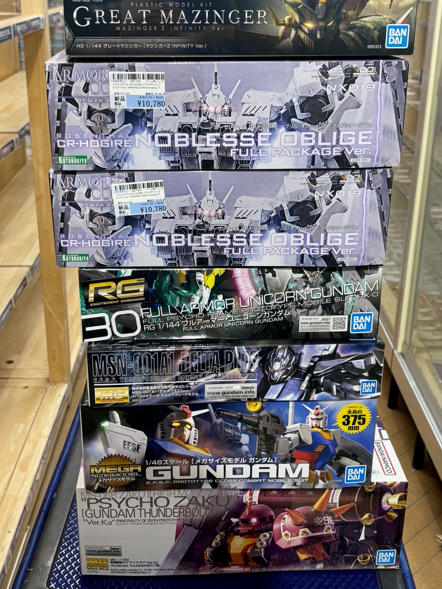♯駿河屋松本店 オープン後販売するバンダイ、ガンプラ新品商品が入荷
