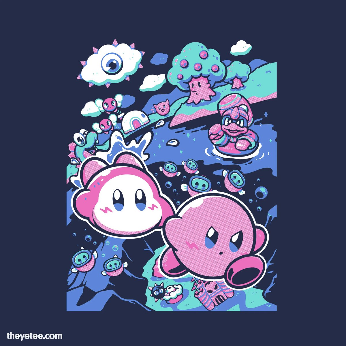 Kirby - Rainbow Adventure t-shirt is $18 at The Yetee (today only) bit.ly/47IzQHZ #ad