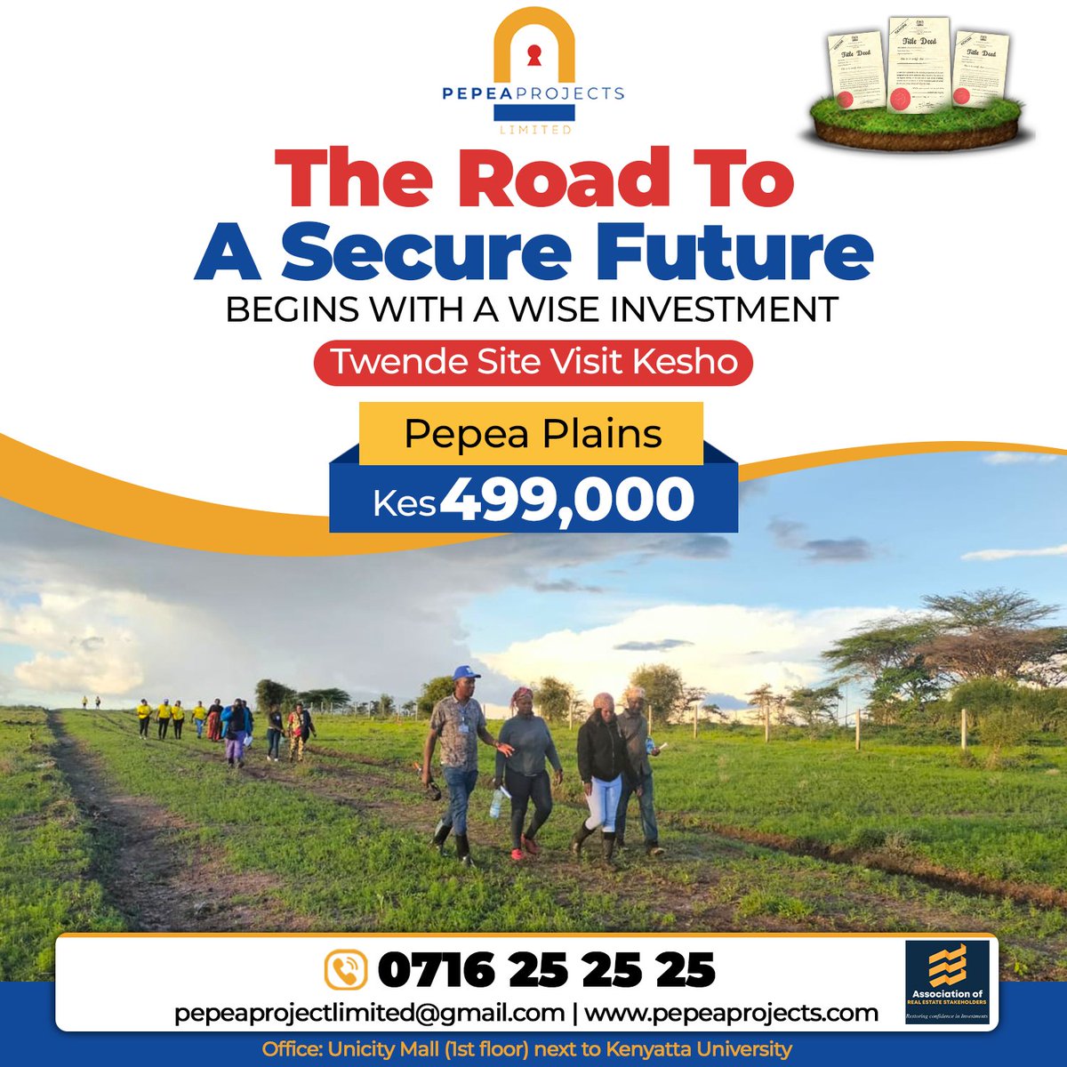 PepeaProjects's tweet photo. The Road to a Secure Future begins with a wise Investment.
Twende Joska,Kantafu kesho.
Contact Us Today Via 0716 252525 or Visit Our Offices In Unicity Mall first floor next to Kenyatta University.
https://t.co/fA6T9YZVeb
#CDFOgolla #BarinasWordExposition #MorningVybez https://t.co/zaHfxsEkBd