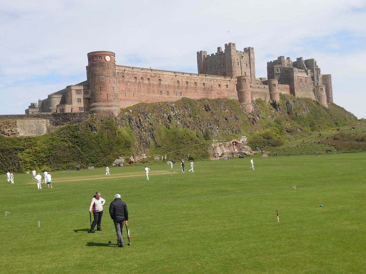 @TheBarmyArmy For the view - Bamburgh Castle Cricket Club.