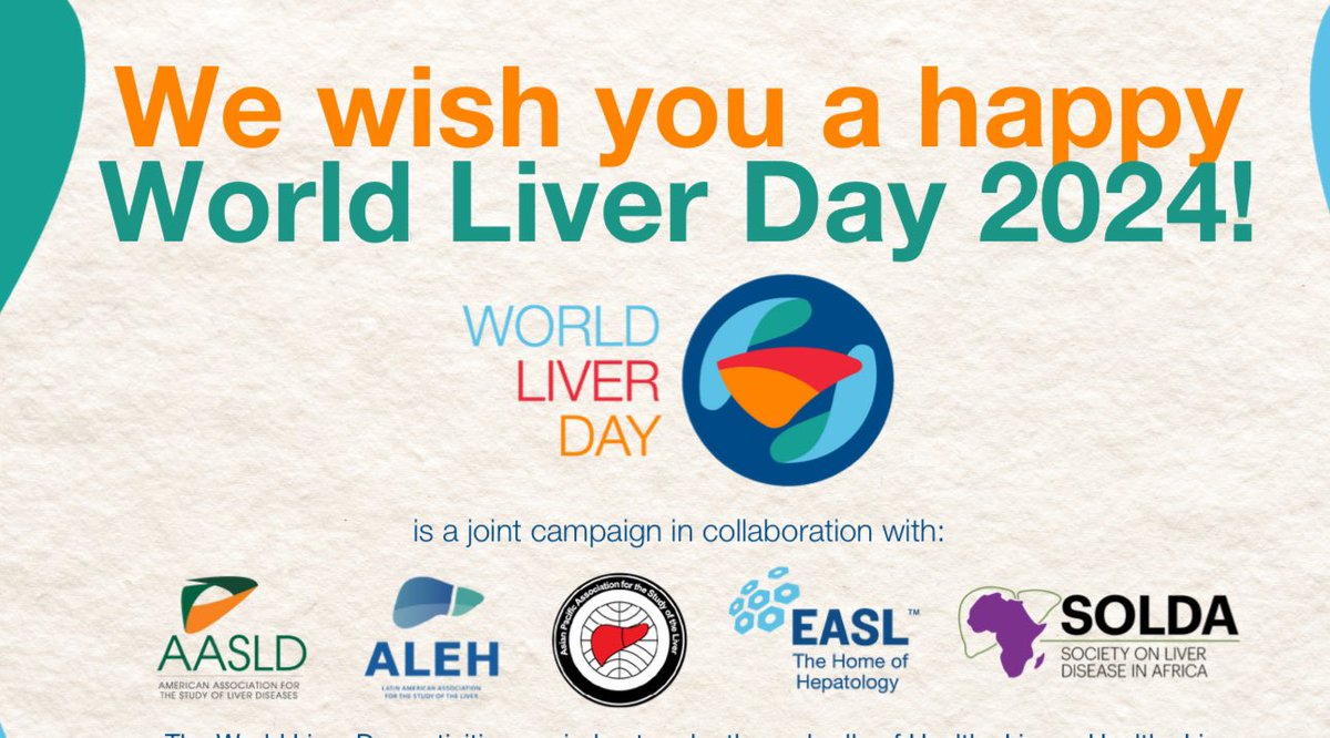@WorldLiverDay Join the global Liver Community today to speak the voice of the silent millions of people living with liver diseases and the billions living with risk of liver disease. Awareness Prevention Early Detection Policy @EASLnews @alehlatam @AASLDtweets @APASLnews