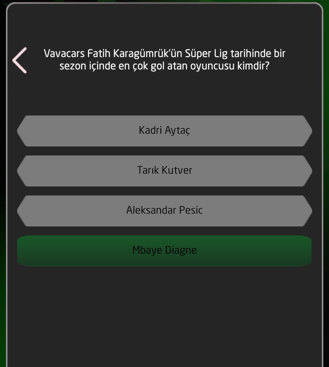 🗳Günün Sorusu #sosyallig 🥇Cevap: Mbaye Diagne