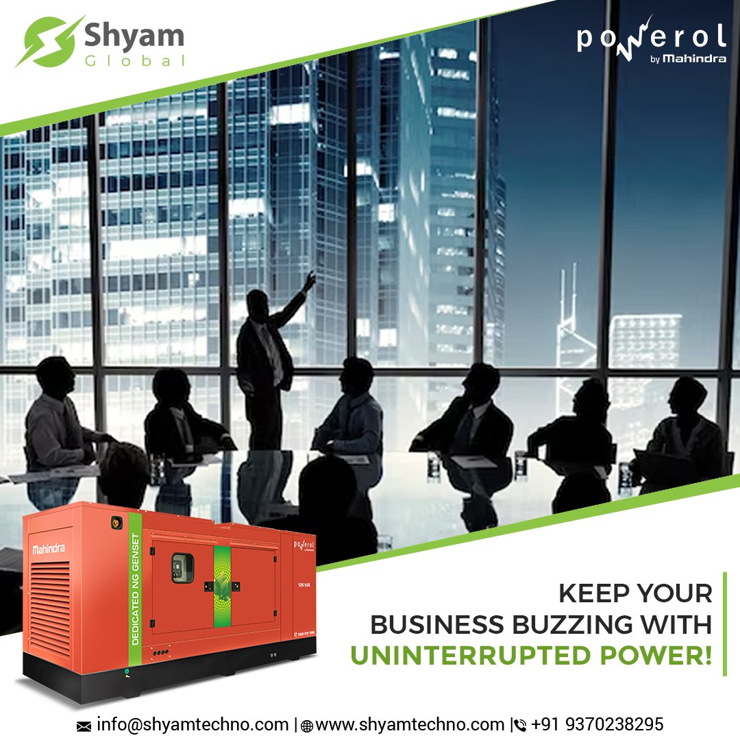 Stay ahead in business with seamless power solutions.
Keep your operations buzzing with unstoppable energy!
.
.
.
#powerhouse #gogreen #energy #GreenRevolution #powerful #genset #shyamglobal #powerol #sustainableliving #mahindra #CleanPower