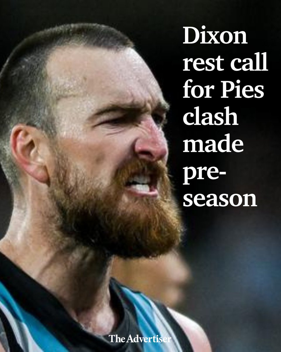 Port Adelaide coach Ken Hinkley has told Power fans to prepare for Charlie Dixon to be rested again in 2024 after leaving him out of the side to face Collingwood. Read more: bit.ly/3w6oRev What do you think of the decision? #TheAdvertiser