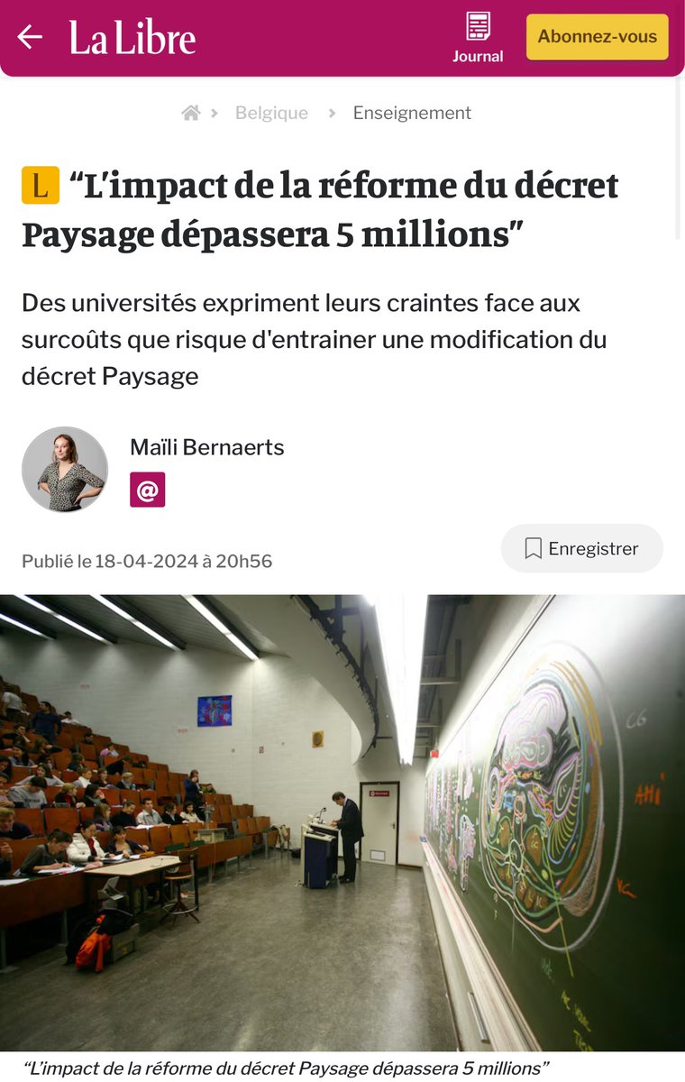 Il est évident que ce montant avancé par le PS et Ecolo est complètement farfelu ! Quelle décevante façon de pratiquer la politique, et quel manque de respect envers le monde académique et les étudiants.