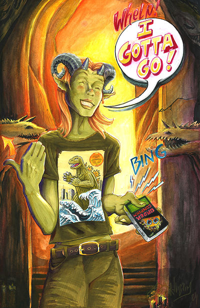 ArtVictim1's tweet image. I did some fan art for  ole Goblin Grimms Project he is doing with tik tok Star "Sea Yah Later ,    heres a Smol Version Of my Dante , The Hellp Desk Intern tiktok.com/@sea.ya.later?… linktr.ee/goblingrimm #seeyahlater #hellsbelles #goblingrimm