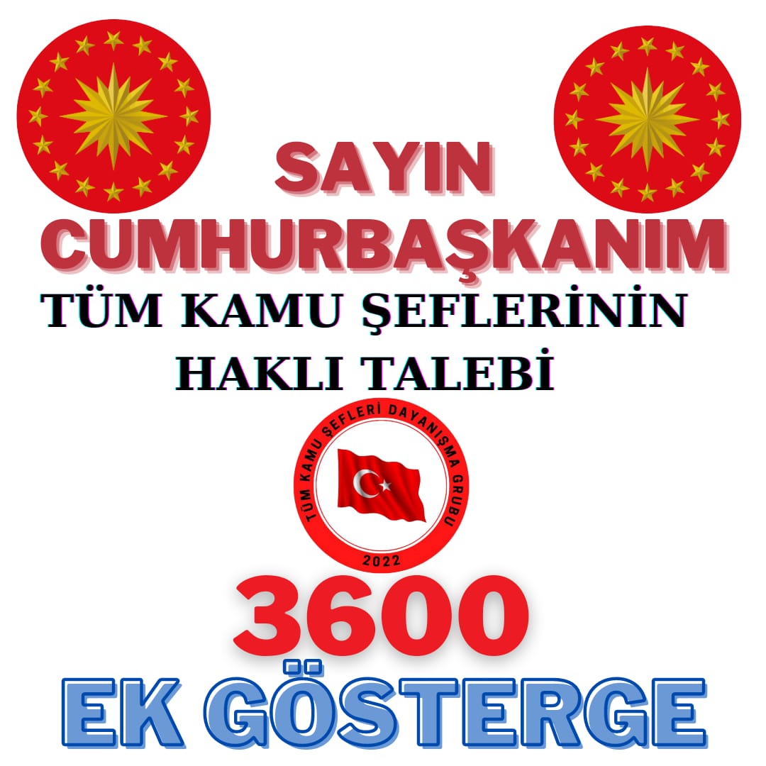 Yönetici #TümKamuŞefleri olarak 3600 ek gösterge yolunda yorulduk, yıprandık ve ötekileştirildik. Gözden kaçan grup değiliz ŞEF'iz!. Kamuda 3600 adaletinin sağlanması Sayın Cumhurbaşkanımız @RTErdogan'ın verdiği sözün tutulması ile olacaktır. Bekliyoruz @isikhanvedat @memetsimsek