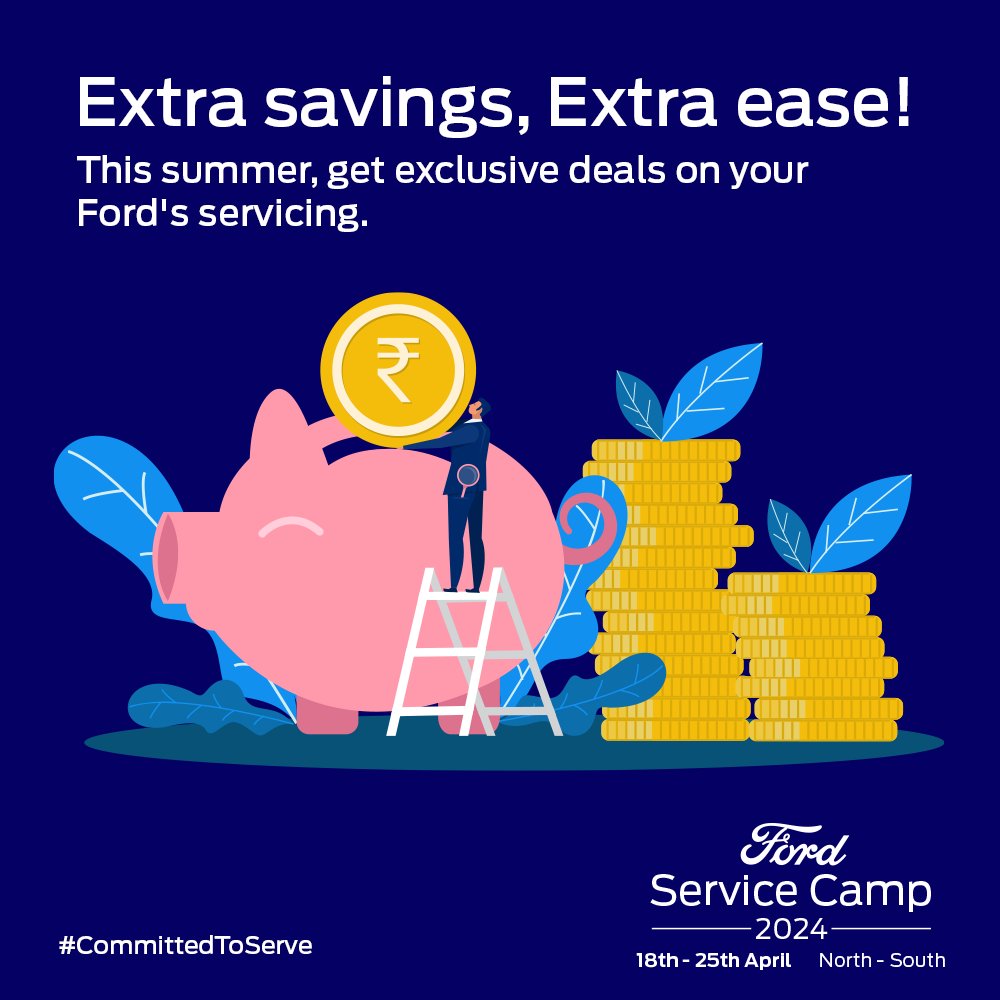 At Ford, we believe that you deserve the best and our ongoing Ford Summer Camp 2024 does just that. Simply, visit your nearest authorised service centre and enjoy exclusive offers that benefit both you and your Ford.

#CommittedToServe