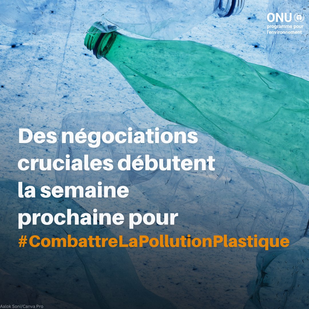 Une chance unique de réécrire l'histoire de la pollution plastique : la semaine prochaine, les négociations sur un #TraitéPlastiques se poursuivent à Ottawa, au Canada, pour la CIN-4.

Quels sont vos attentes pour cette réunion cruciale ? 

unep.org/fr/actualites-…