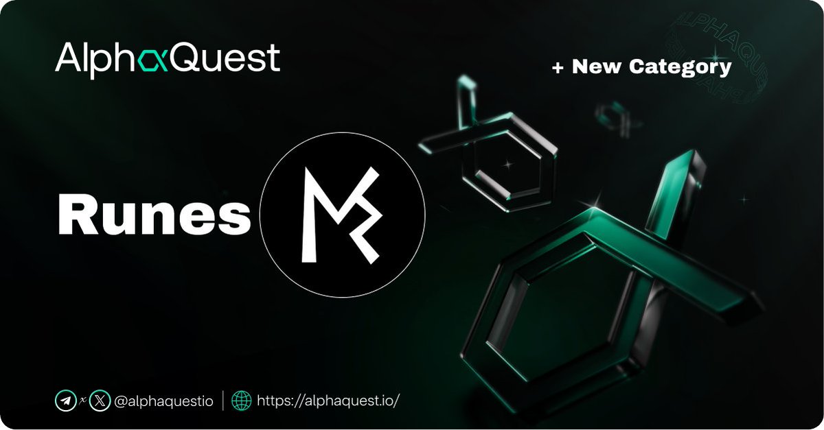 🔥Runes protocol🔥 seems to be emerging beyond the Bitcoin ecosystem! We've just added the 'Rune' category to our tools. #RunesProtocol 👉Explore now: app.alphaquest.io/projects