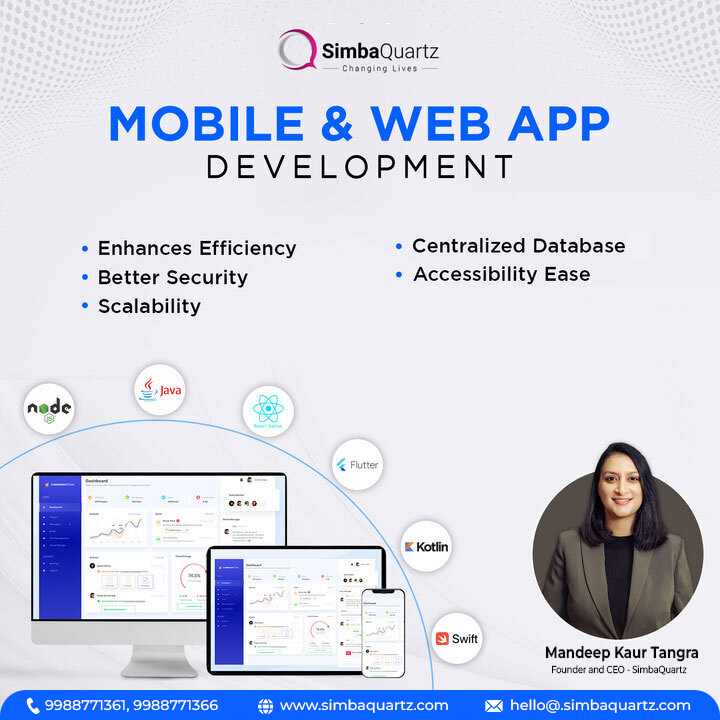 SimbaQuartz's tweet photo. Unlock the Power of Mobile with Our Expert App Development Services! 📱💡
Call NOW at +91 9988771361 or +91 9988771366

#Innovate #AppDevelopment #TechSolutions https://t.co/ZfEgk0g76O