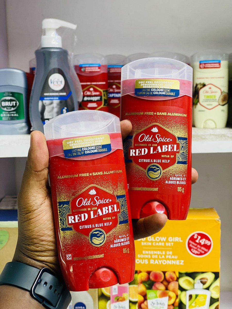 Old Spice are wild for naming this like some alcoholic brand 😂 Old Spice Red Label with Citrus & Blue Kelp Deodorant 85g KSH 1600 DM/WhatsApp 0710 315 348 #KomeshaJasho