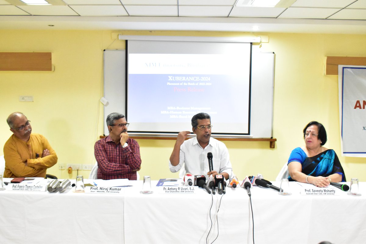 ximb_official's tweet photo. XIM Bhubaneswar is delighted to announce 100% placements for our 36th MBA batch (BM, HRM, RM) at the Annual Press Release. Huge thanks to CAS &amp; our talented students!
 #XIM #Placements https://t.co/UffJPFALlF
