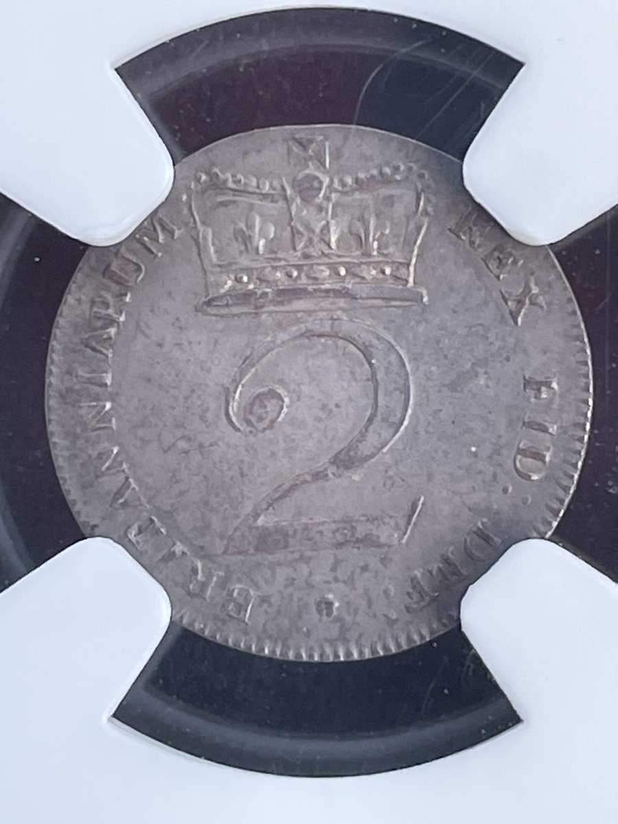 #ジョージ3世  #アンティークコイン
某フリマでかなり格安で出品されてたので
ポチりました（笑）今日無事に
ジョージ3世の2ペンス銀貨が届いた！