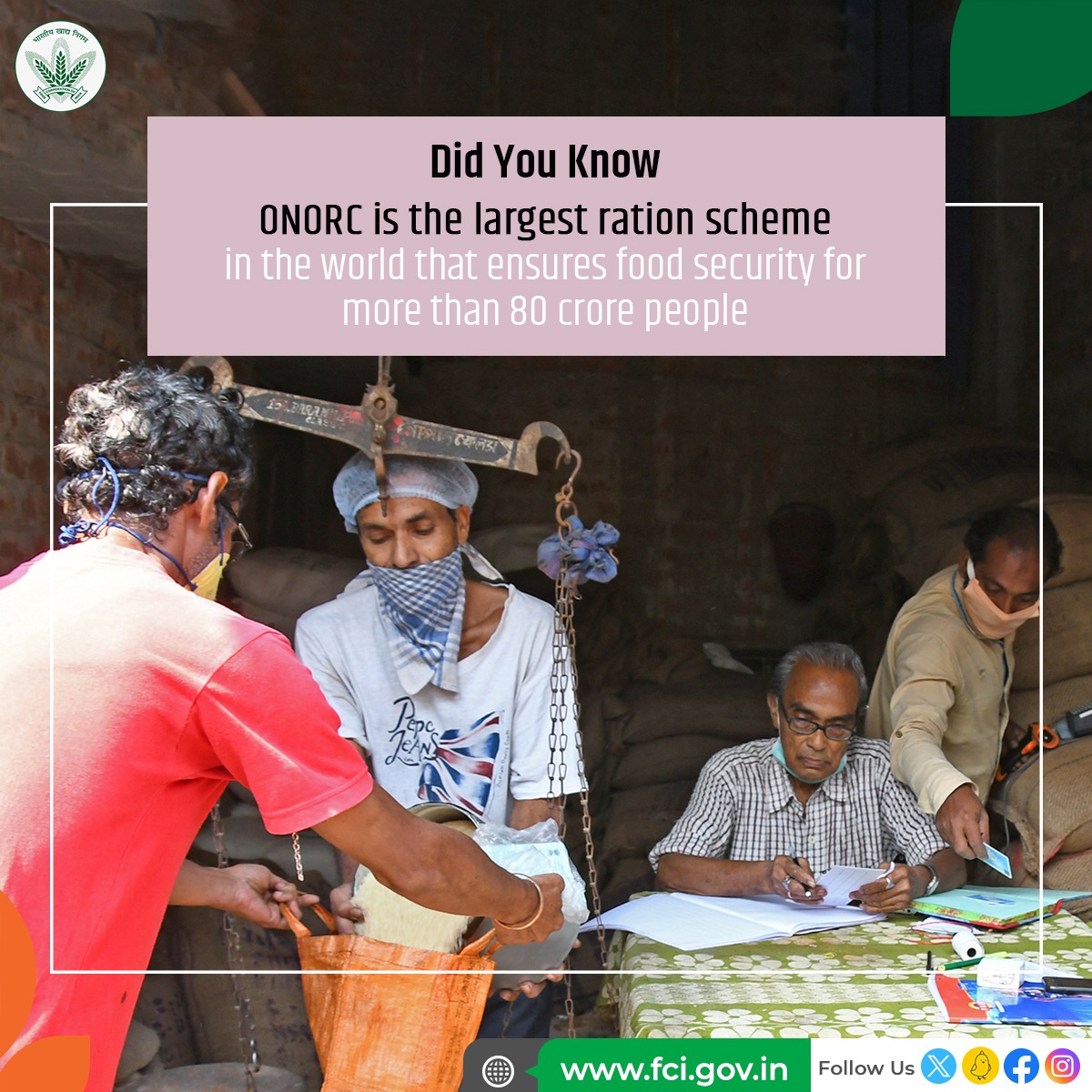 One Nation, One Ration Card ensures seamless distribution of food grains to the beneficiaries throughout the nation. #ONORC