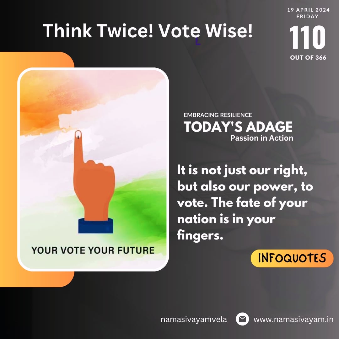 It is not just our right, but also our power, to vote. The fate of your nation is in your fingers. #Elections2024 #Vote4INDIA #VoteBlueToSaveDemocracy #VoteForINDIA #YourVoteYourVoice