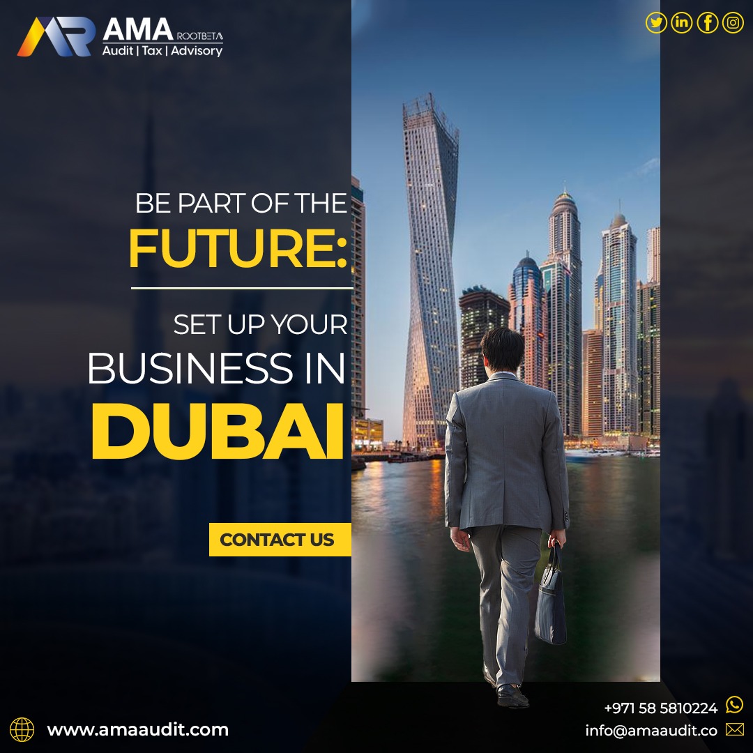 Dubai's thriving market offers exciting opportunities for entrepreneurs. AMA Audit Tax Advisory simplifies your Dubai business setup with expert guidance, tax planning, accounting, and visa assistance.  Partner with AMA for a smooth and successful launch.

#BusinessSetUpinDubai