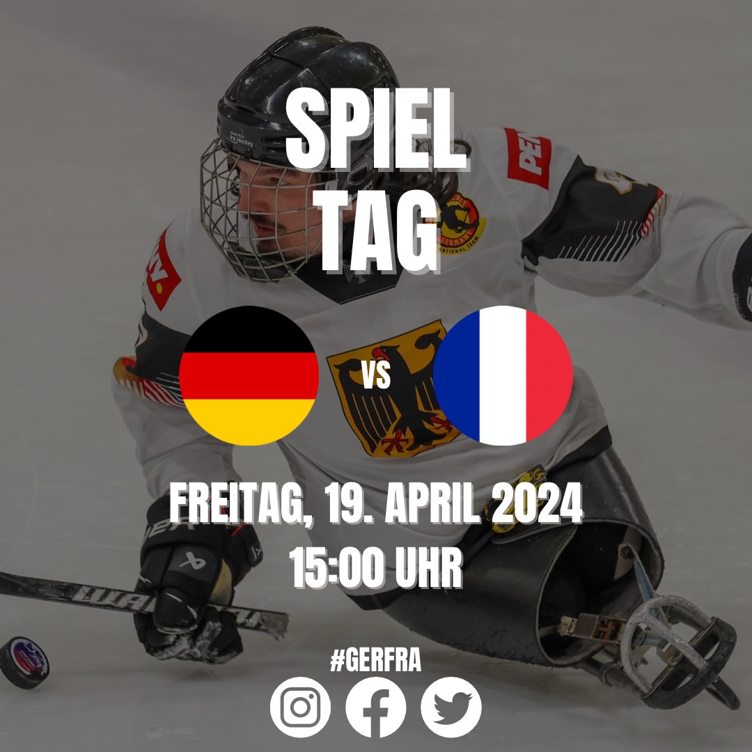 Weiter geht’s 🔥 Nach einem freien Tag geht es heute gegen Frankreich 🇫🇷 weiter.🙌 Um 15 Uhr beginnt das Spiel.🏒 Das Spiel könnt ihr wieder live auf YouTube anschauen.📺 • • • #GERFRA #ParaEishockey #TeamDeutschland #Skien2024 #paraicehockey #parasport #eishockey