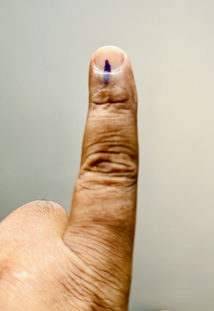 @election I did my duty. Too many youngsters had come for voting this time , eagerly waiting to know the percentage of polling. by evening we may know. Long live democracy வாழ்க ஜனநாயகம.