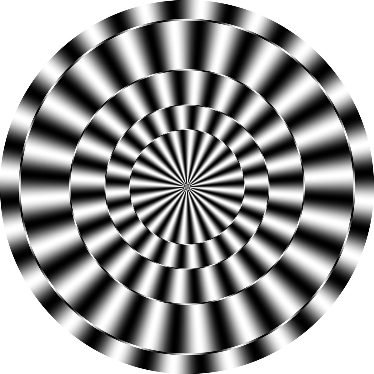 Concentric circles appear to be entangled.