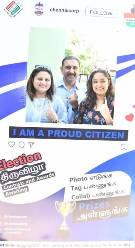 சென்னை பெருநகர காவல் ஆணையாளர் திரு. சந்தீப் ராய் ரத்தோர் IPS அவர்கள் தனது மனைவி திருமதி ஷில்பம் கபூர், மகள் டாக்டர் என்யா ரத்தோர் ஆகியோருடன் இன்று மயிலாப்பூர் தாச்சி அருணாச்சலம் தெருவில் உள்ள புனித லாசரஸ் நடுநிலை பள்ளி வாக்குச்சாவடியில் வாக்கு செலுத்தினார்.
#Election2024
