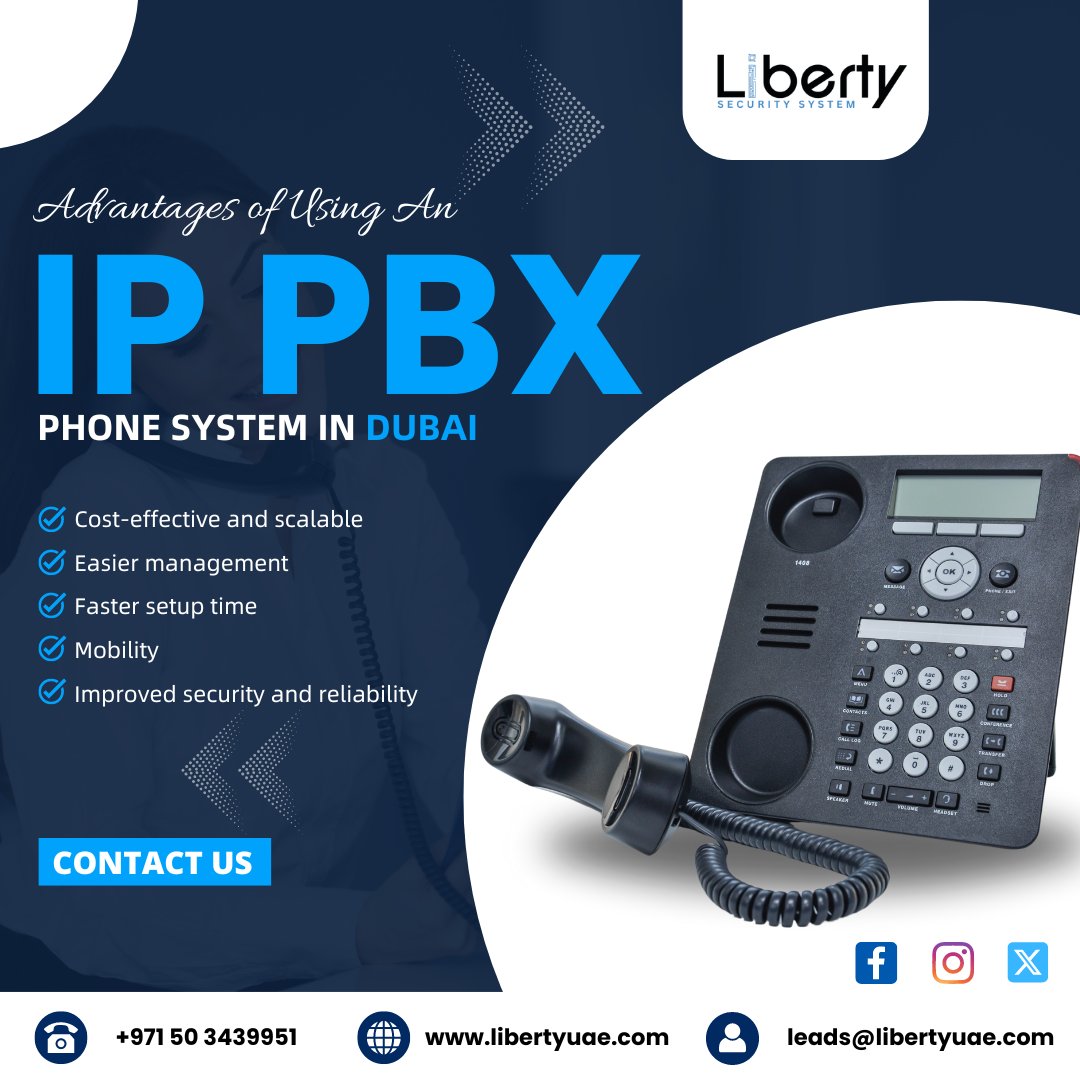 Embrace the future with an IP PBX system! This cutting-edge technology transforms your calls into cost-saving data packets, saving you dirhams on every connection.

🌐 libertyuae.com

#libertyuae #IPPBX #ip #dubaibusiness #communication #pbxphone #dubai