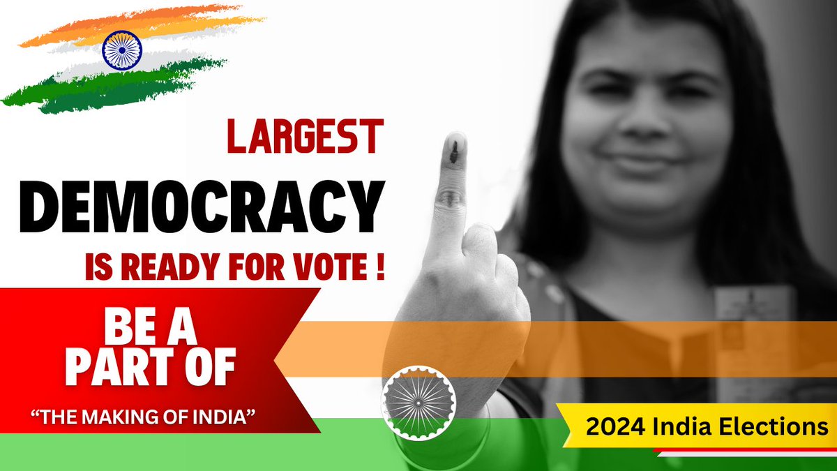 🗳️Be ready to vote! Let's make our voices heard and vote for the betterment of our nation. 

After casting your vote, share your proud moment with a selfie. 

 #VoteForTheNation #DemocracyInAction #IndiaElection2024🗳️✊