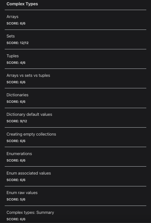 Mosfeqanik_'s tweet photo. I've just completed day 2 of #100DaysOfSwift and learned about complex types including arrays, dictionaries, sets, and enums
thanks for the hackingwithswift 
@twostraws https://t.co/INAXNUUxsN