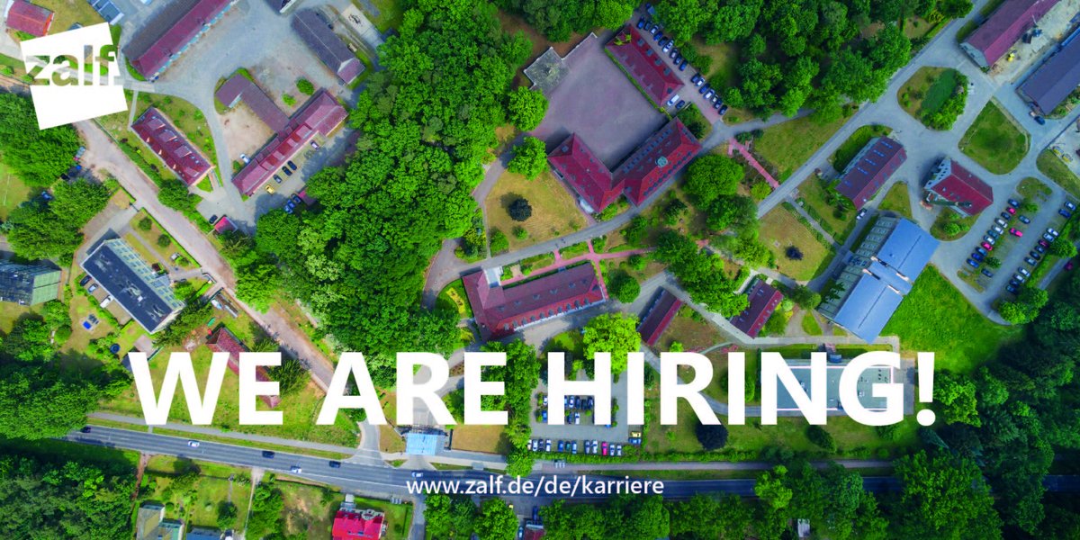 We’re hiring! (f/m/d)

24-2024 - Student assistant

32-2024 - Postdoctoral researcher 

33-2024 - Student assistant 

34-2024 - Post-doctoral Researcher 

36-2024 - Post-doctoral Researcher

Apply at the following link: 
zalf.de/de/karriere/st…